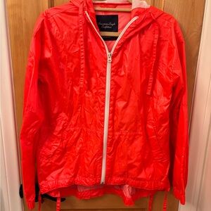 American Eagle Outfitters Bright Orange Wind Breaker Jacket